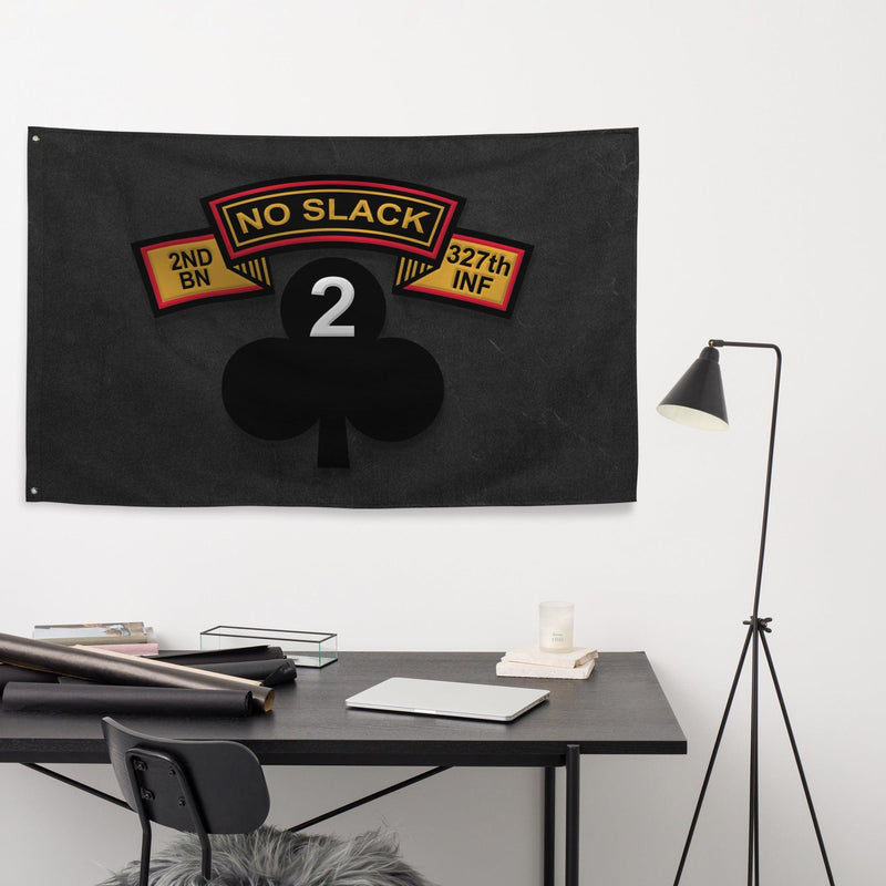 U.S. Army 2-327 Infantry 'No Slack' Airborne Wall Flag