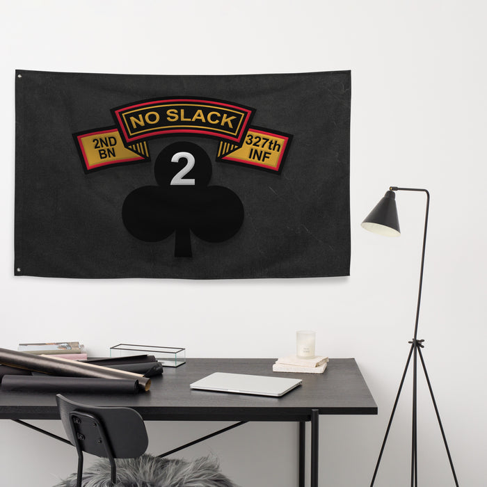 U.S. Army 2-327 Infantry 'No Slack' Airborne Wall Flag Tactically Acquired   