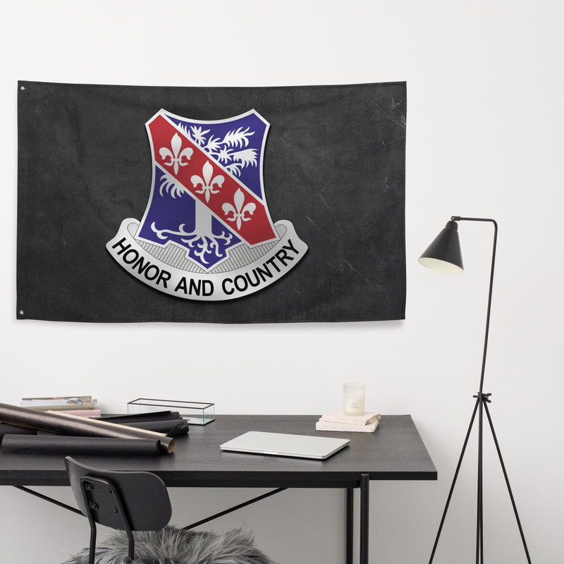 U.S. Army 327th Infantry Regiment Black Emblem Flag