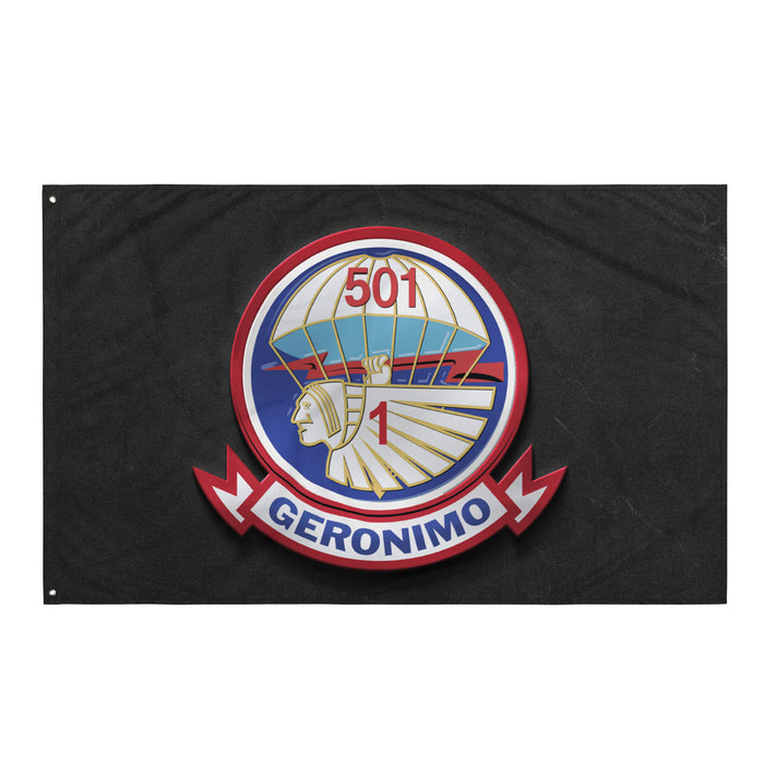 1-501 Airborne Infantry Indoor Wall Flag Tactically Acquired Default Title  