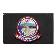 1-501 Airborne Infantry Indoor Wall Flag Tactically Acquired   