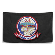 U.S. Army 2-501 Airborne Infantry Indoor Wall Flag Tactically Acquired   