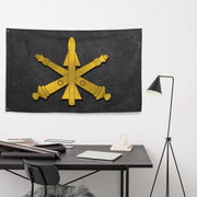 U.S. Army ADA Branch Emblem Black Flag Tactically Acquired   