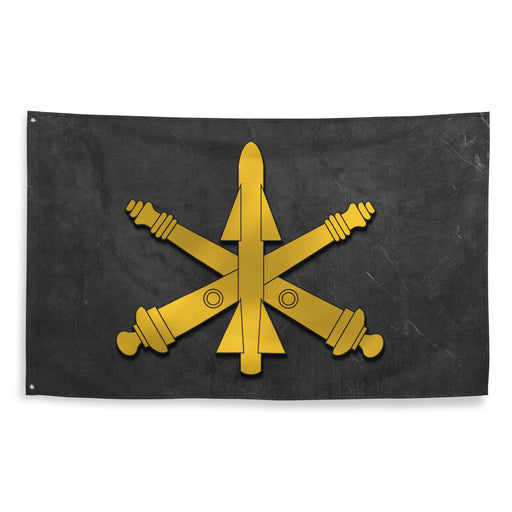U.S. Army ADA Branch Emblem Black Flag Tactically Acquired   