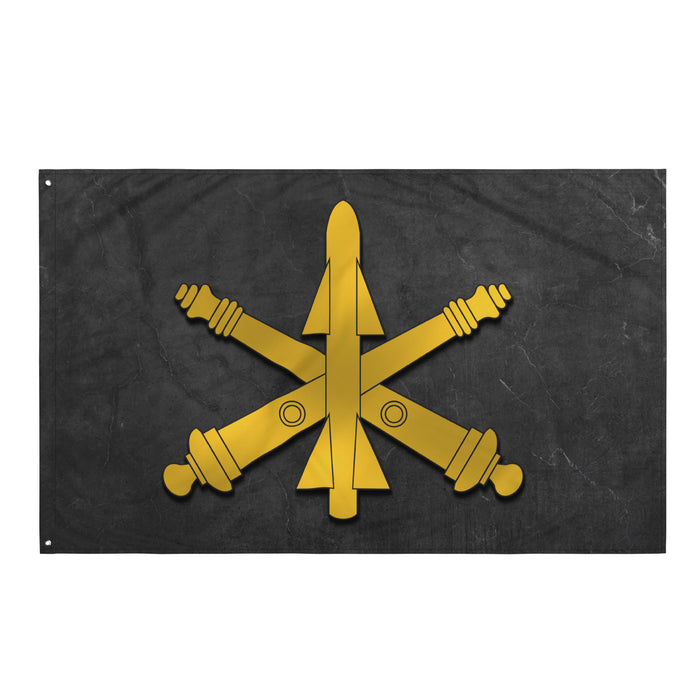 U.S. Army ADA Branch Emblem Black Flag Tactically Acquired   