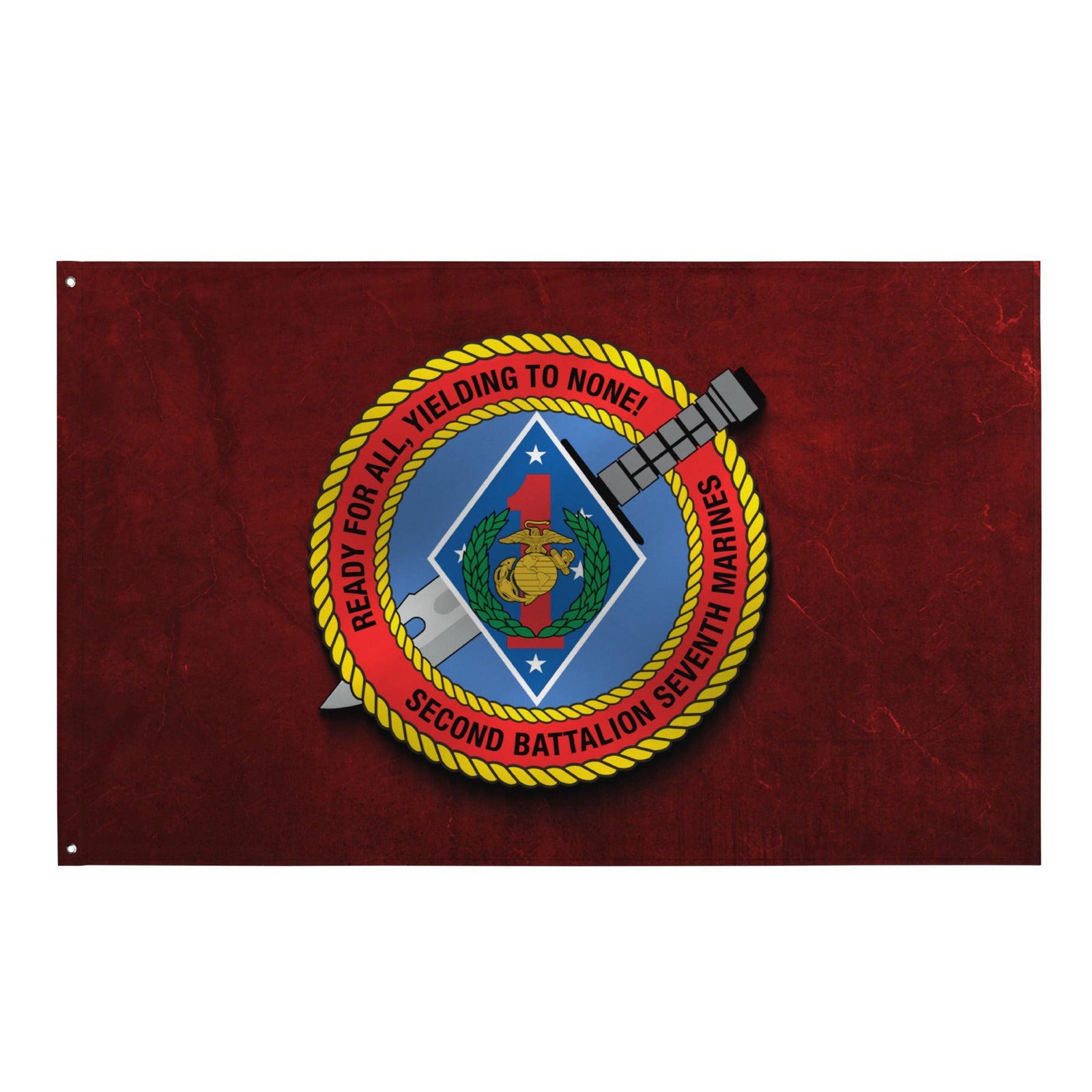 2/7 Marines Red Indoor Wall Flag Tactically Acquired   