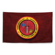 Vintage 3/7 Marines Indoor Wall Flag Tactically Acquired   
