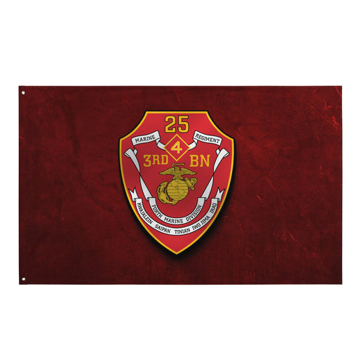 3/25 Marines Indoor Red USMC Wall Flag Tactically Acquired Default Title  