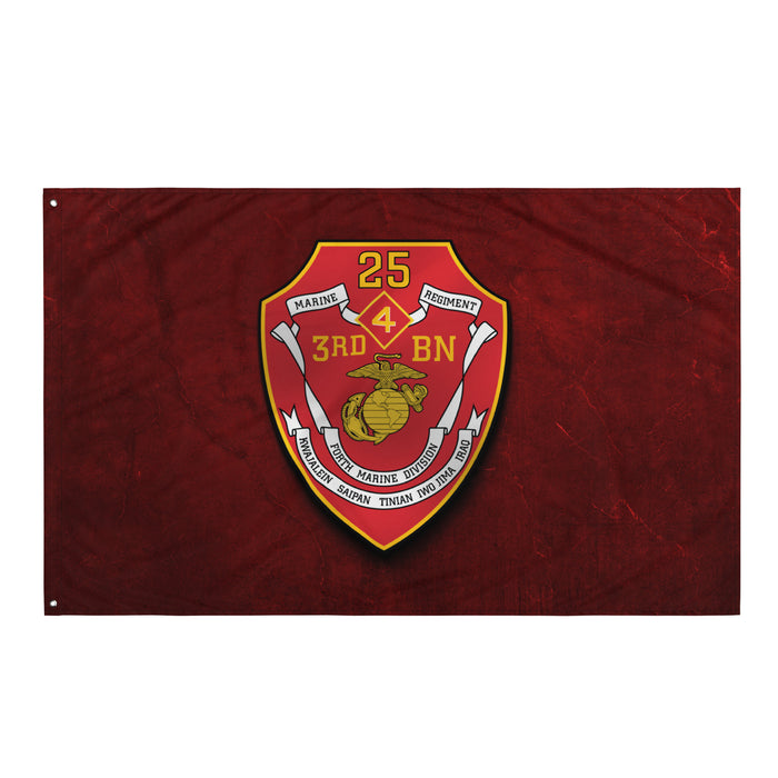 3/25 Marines Indoor Red USMC Wall Flag Tactically Acquired   