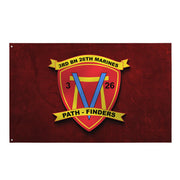 3/26 Marines Indoor Red USMC Wall Flag Tactically Acquired Default Title  