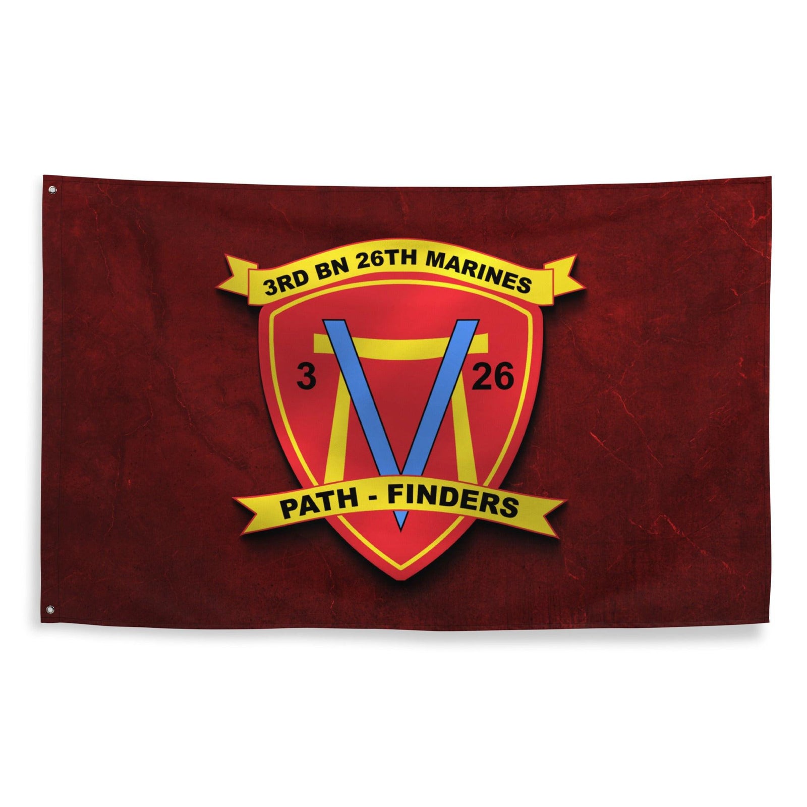 3/26 Marines Indoor Red USMC Wall Flag Tactically Acquired   