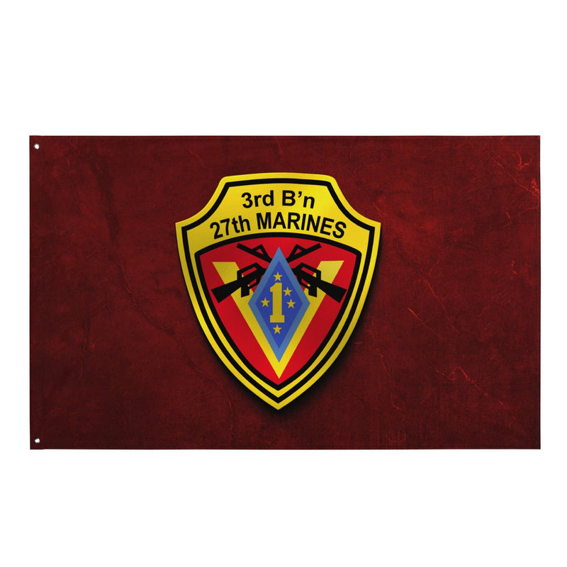 3/27 Marines Indoor Red USMC Wall Flag