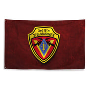 3/27 Marines Indoor Red USMC Wall Flag Tactically Acquired   