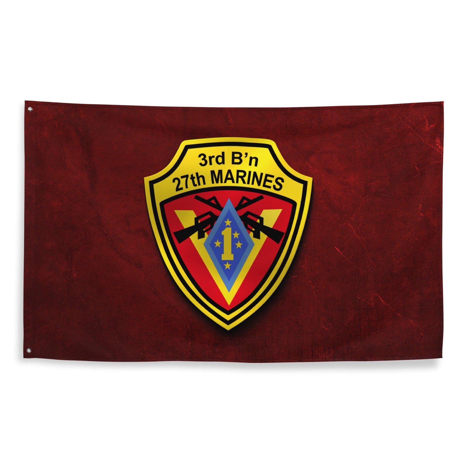 3/27 Marines Indoor Red USMC Wall Flag Tactically Acquired   