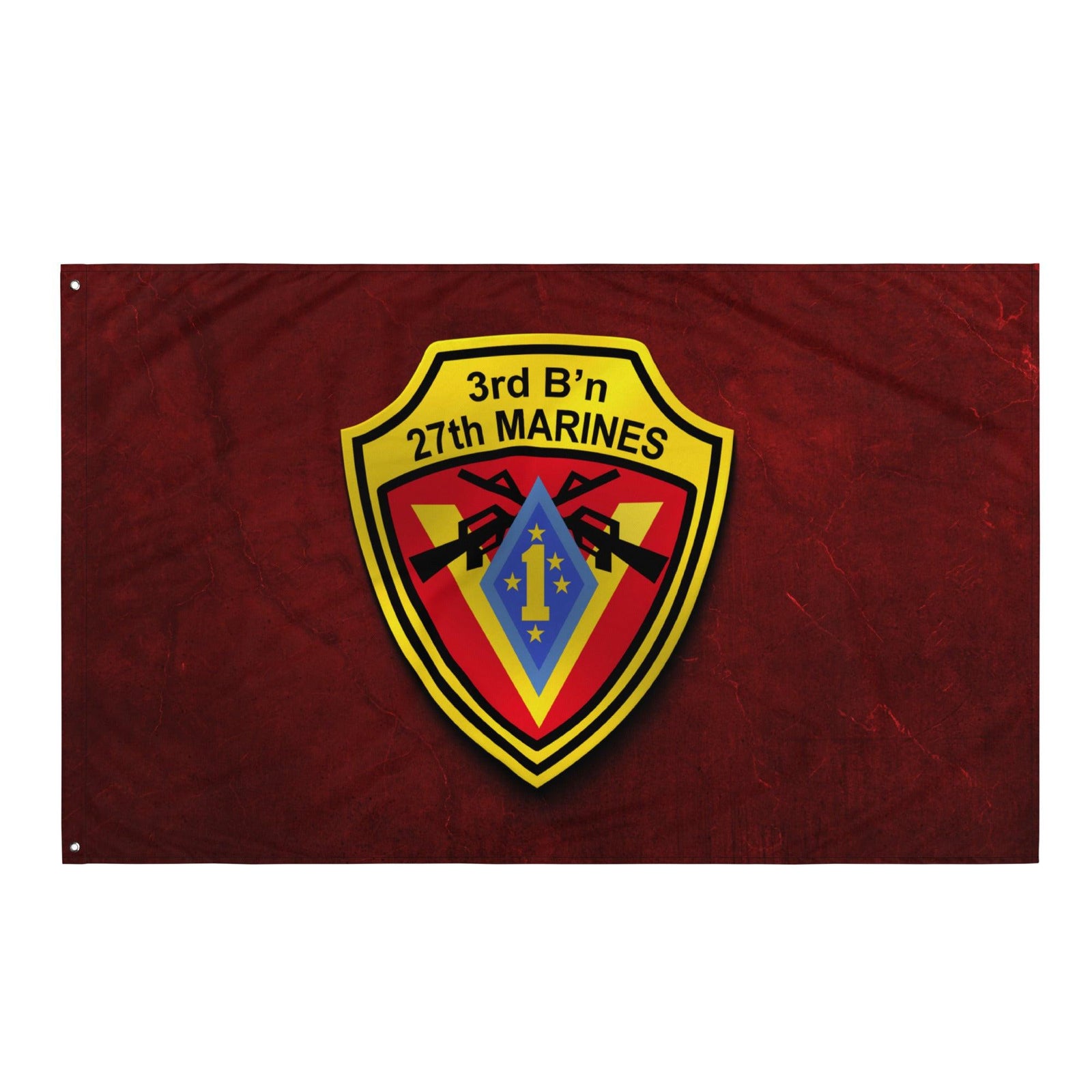 3/27 Marines Indoor Red USMC Wall Flag Tactically Acquired   