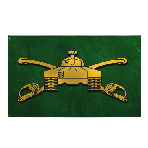 U.S. Army Armor Branch Emblem Green Flag Tactically Acquired Default Title  