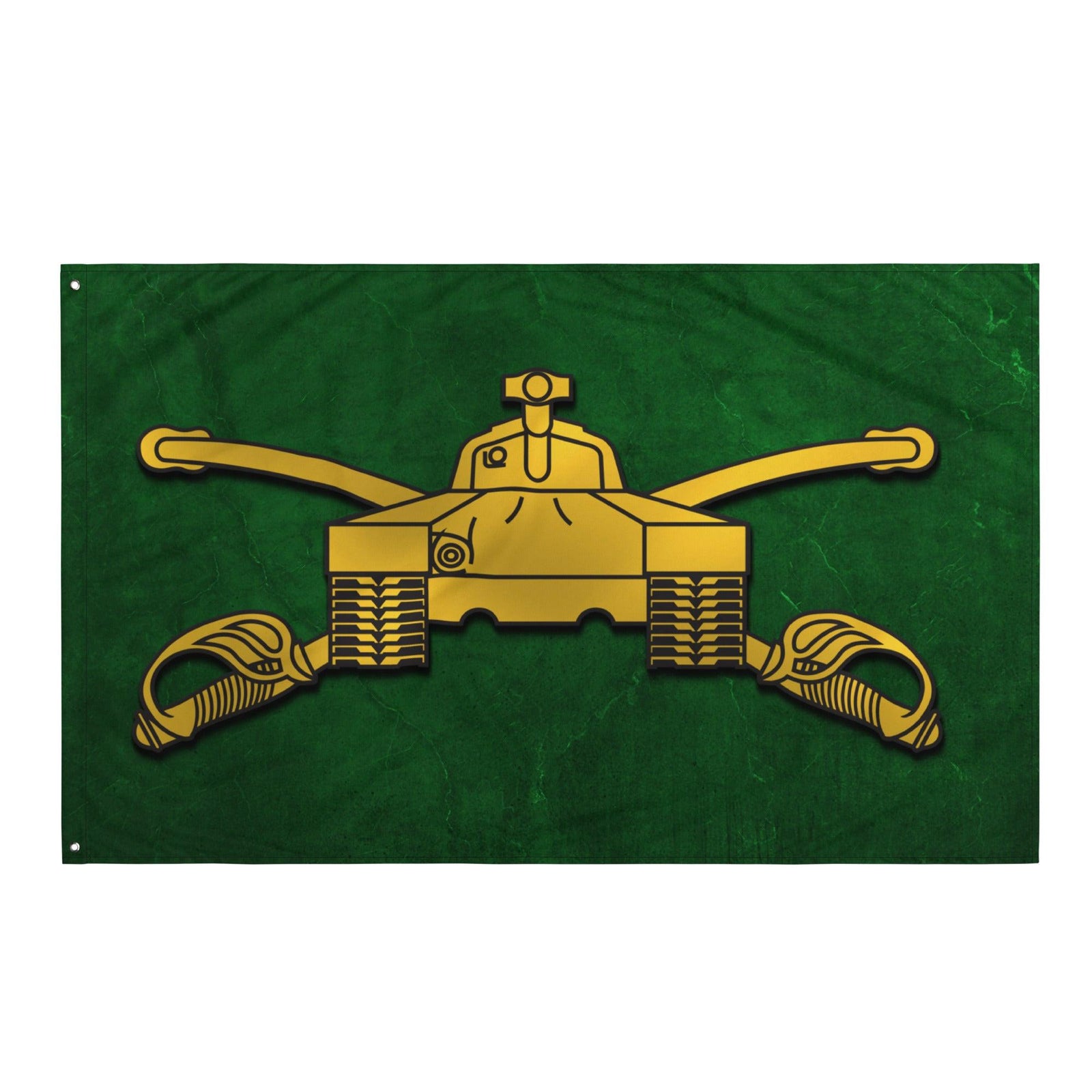 U.S. Army Armor Branch Emblem Green Flag Tactically Acquired   