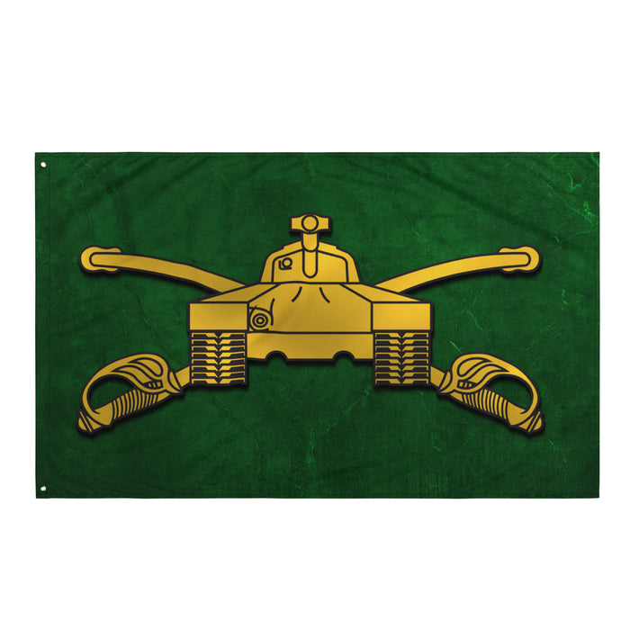 U.S. Army Armor Branch Emblem Green Flag Tactically Acquired   