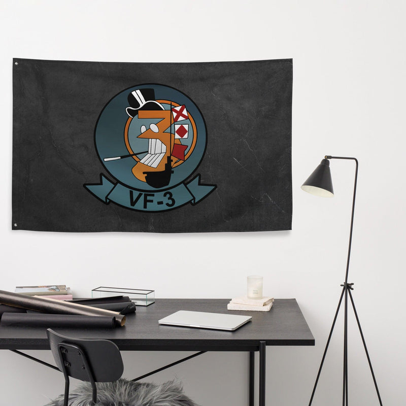 U.S. Navy Fighter Squadron 3 (VF-3) Emblem Flag