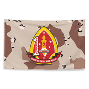 1/2 Marines Chocolate-Chip Camouflage Flag Tactically Acquired   