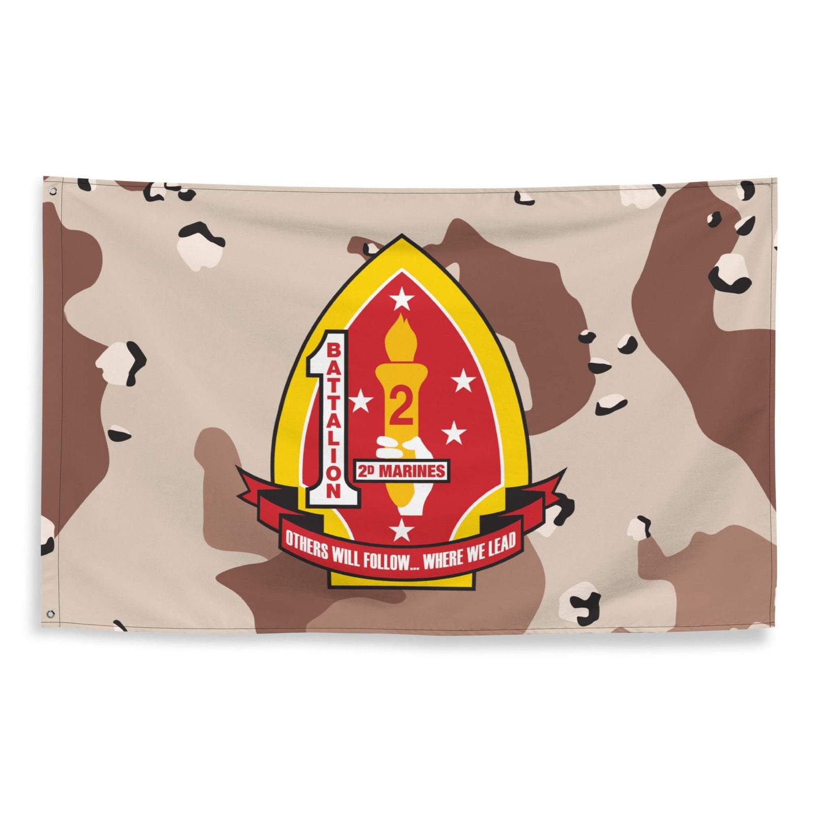 1/2 Marines Chocolate-Chip Camouflage Flag Tactically Acquired   