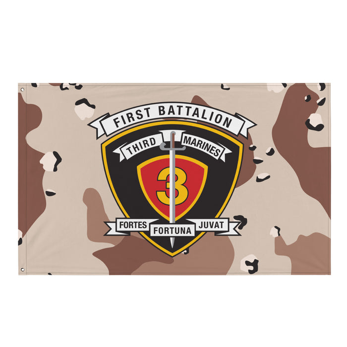 1/3 Marines Chocolate-Chip Camo Wall Flag Tactically Acquired Default Title  