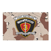1/3 Marines Chocolate-Chip Camo Wall Flag Tactically Acquired   
