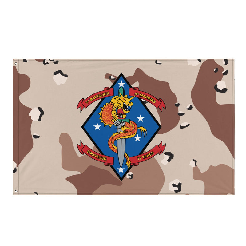 1/4 Marines Chocolate-Chip Camouflage Flag