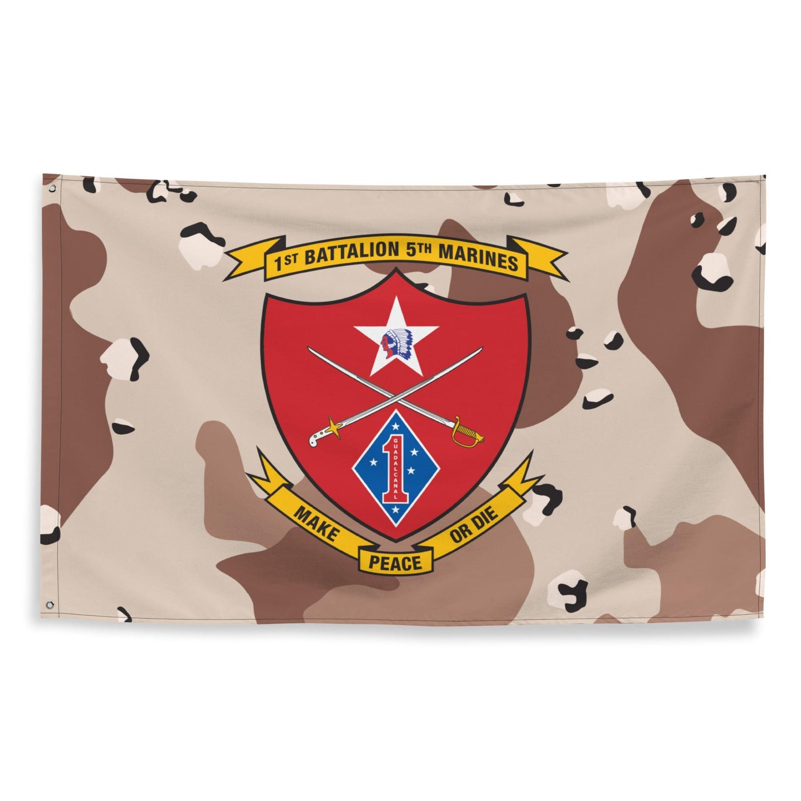 1/5 Marines Chocolate-Chip Camouflage Flag Tactically Acquired   