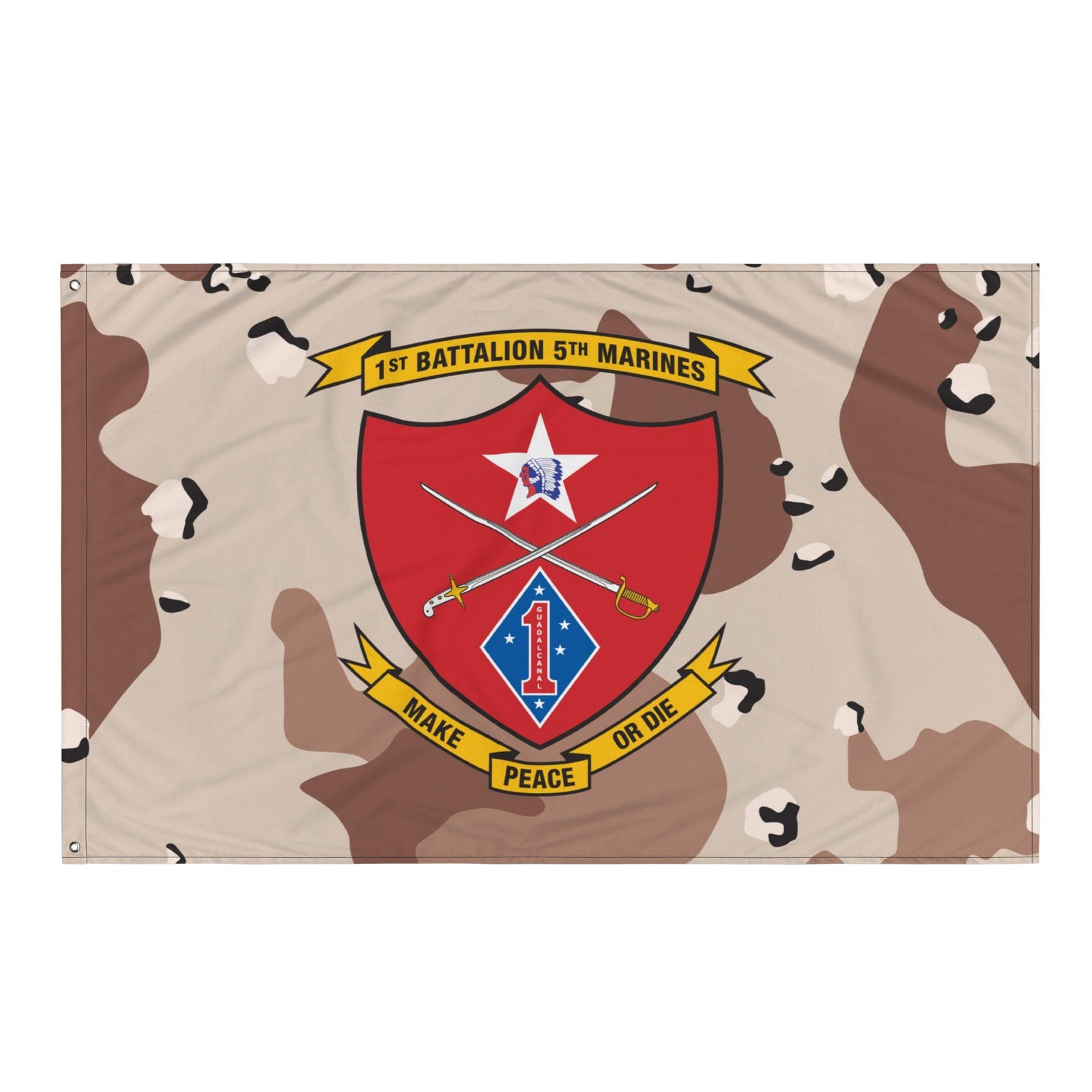 1/5 Marines Chocolate-Chip Camouflage Flag Tactically Acquired   