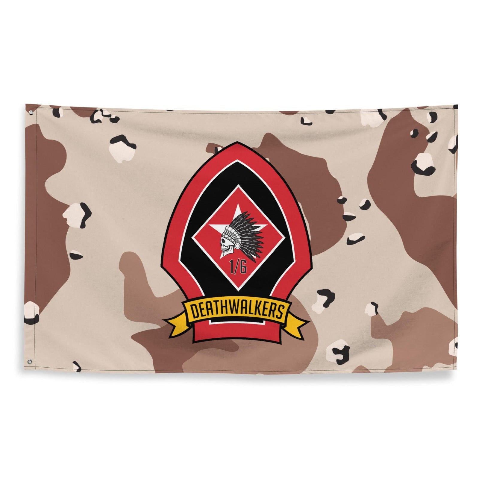 1/6 Marines Deathwalkers Chocolate-Chip Camouflage Flag Tactically Acquired   