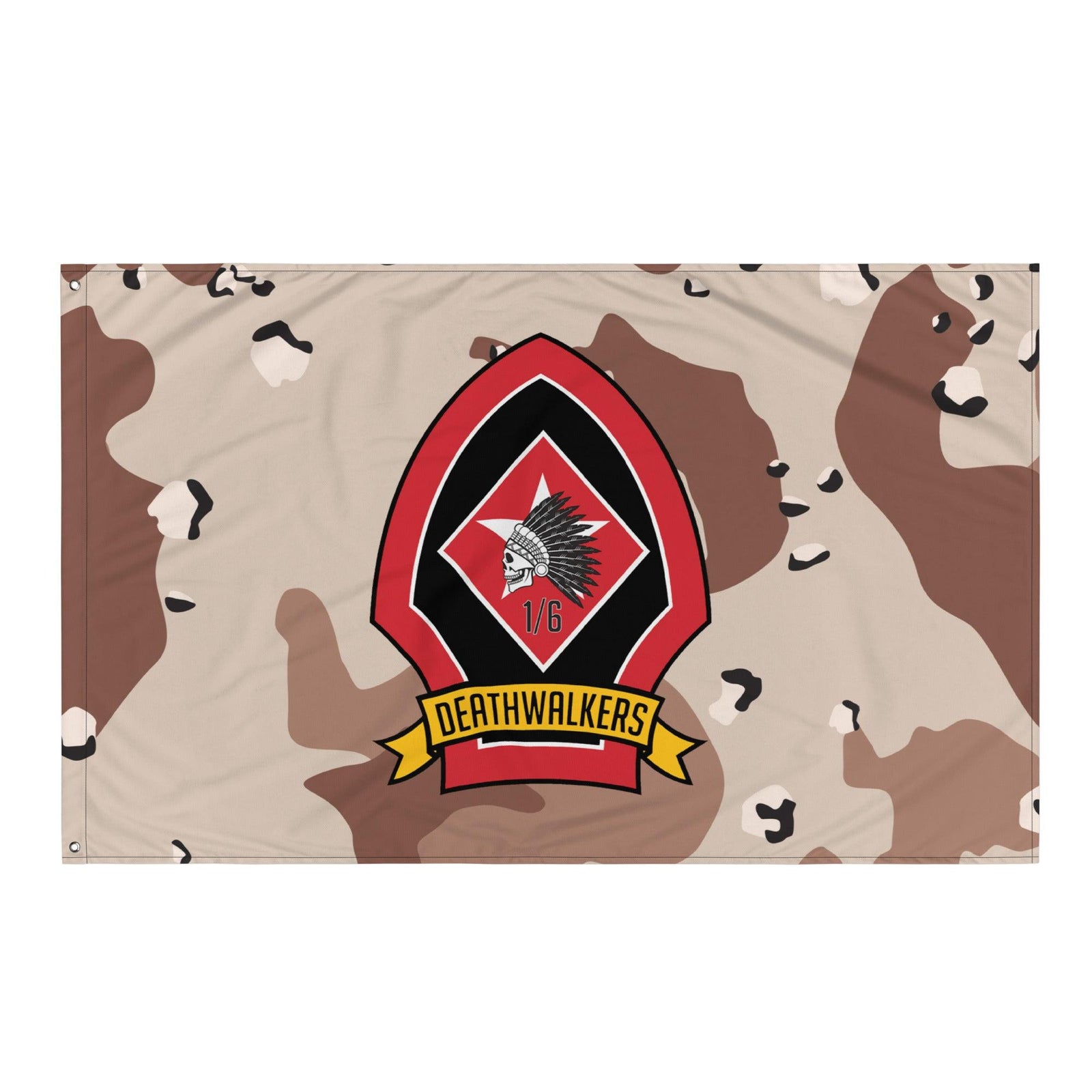 1/6 Marines Deathwalkers Chocolate-Chip Camouflage Flag Tactically Acquired   