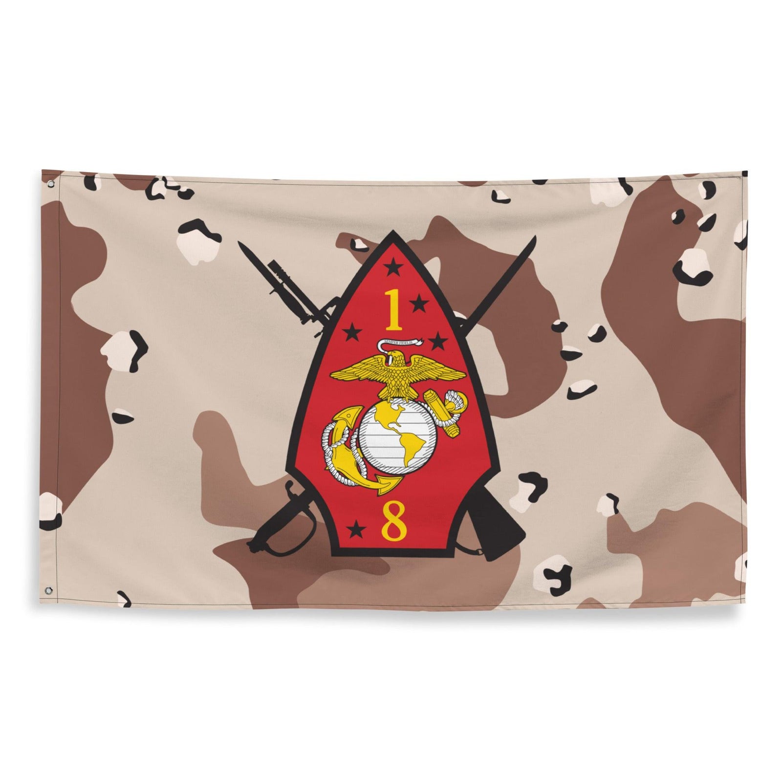 1/8 Marines Chocolate-Chip Camouflage Flag Tactically Acquired   