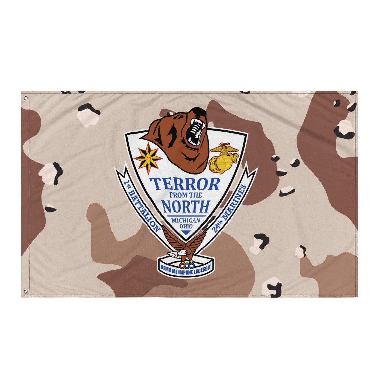 1/24 Marines Chocolate-Chip Camouflage Flag Tactically Acquired   