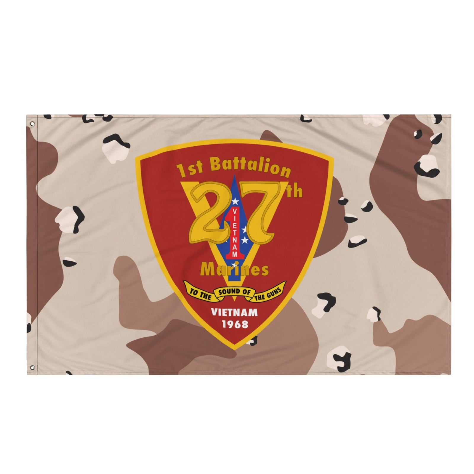 1/27 Marines Chocolate-Chip Camouflage Flag Tactically Acquired   