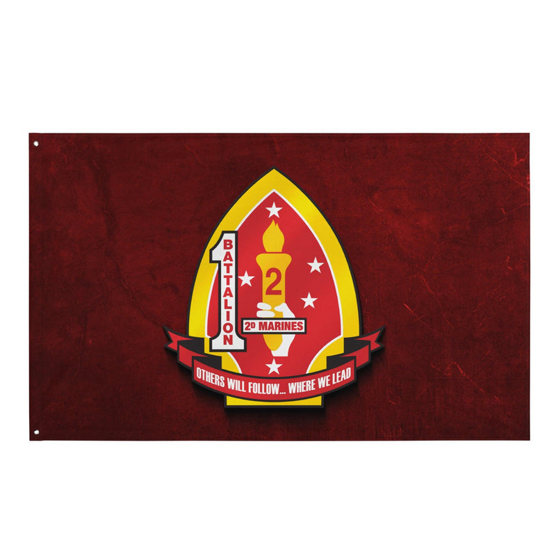 1st Bn 2nd Marines (1/2 Marines) Red Wall Flag