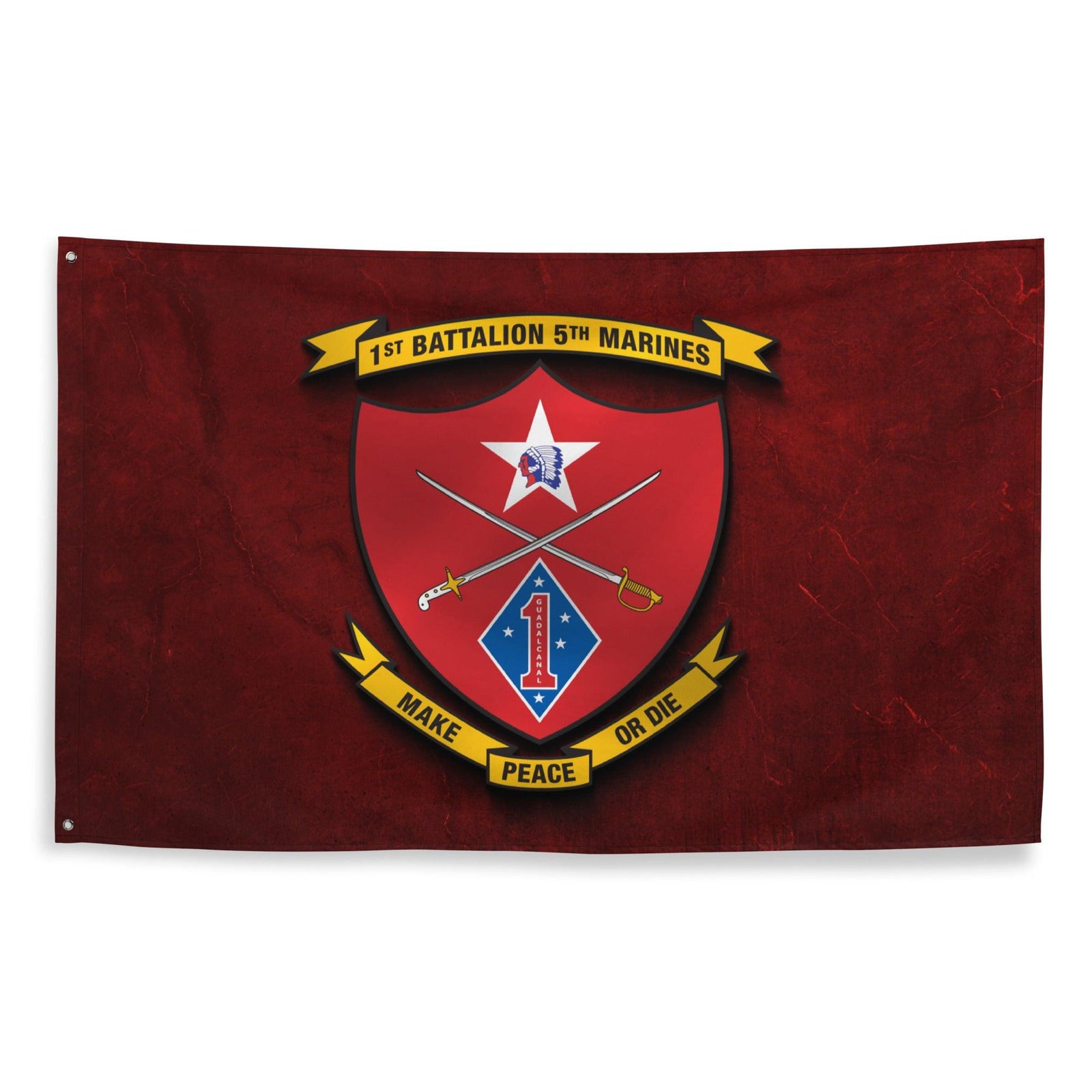 1st Bn 5th Marines (1/5 Marines) Red Wall Flag Tactically Acquired   