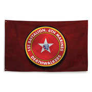 1/6 Marines Deathwalkers Red Wall Flag Tactically Acquired   