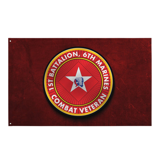 1/6 Marines Combat Veteran Red Flag Tactically Acquired Default Title  