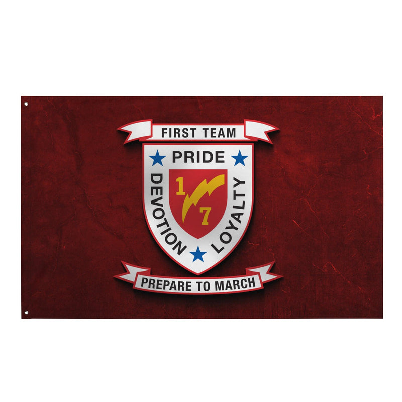 1st Bn 7th Marines (1/7 Marines) Red Wall Flag
