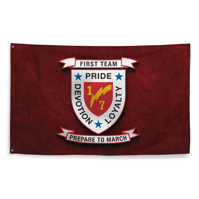 1st Bn 7th Marines (1/7 Marines) Red Wall Flag Tactically Acquired   