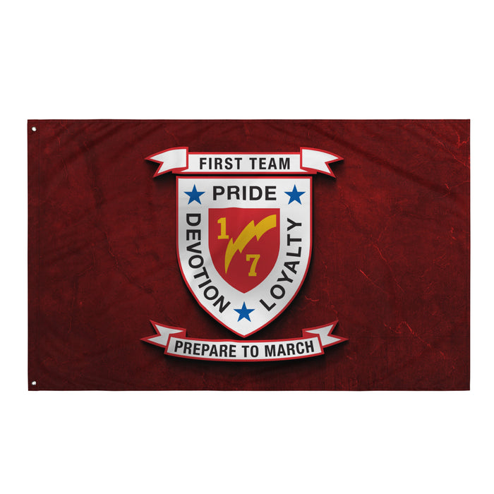 1st Bn 7th Marines (1/7 Marines) Red Wall Flag Tactically Acquired   