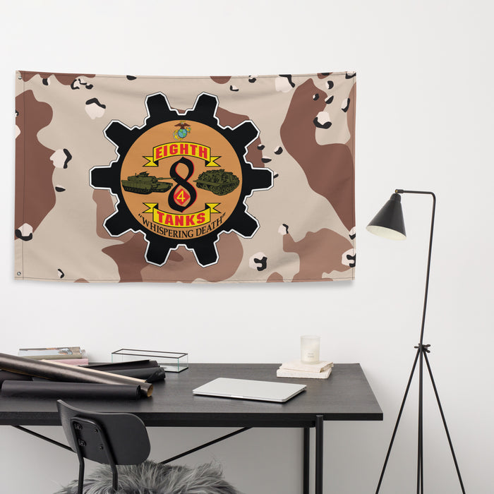 8th Tank Battalion USMC Chocolate-Chip Camo Flag Tactically Acquired   