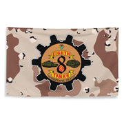 8th Tank Battalion USMC Chocolate-Chip Camo Flag Tactically Acquired   