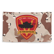 5th Tank Battalion USMC Chocolate-Chip Camo Flag Tactically Acquired   