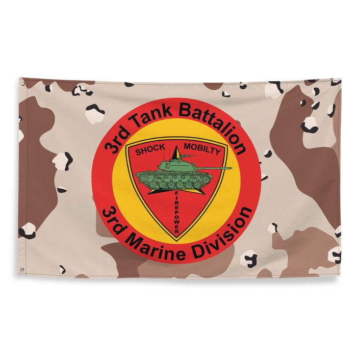 3rd Tank Battalion USMC Chocolate-Chip Camo Flag Tactically Acquired   