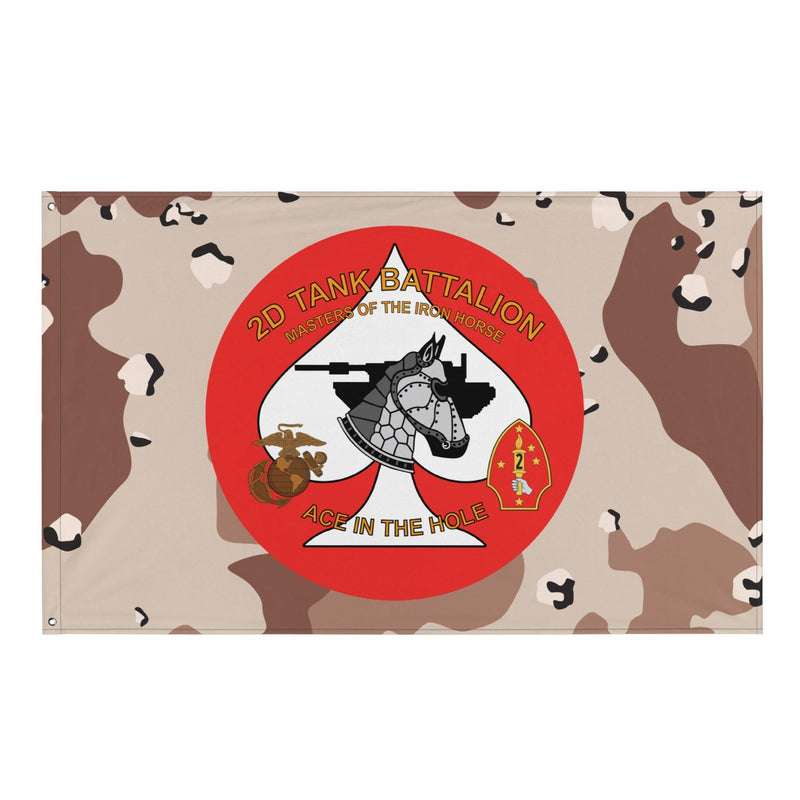 2nd Tank Battalion USMC Chocolate-Chip Camo Flag