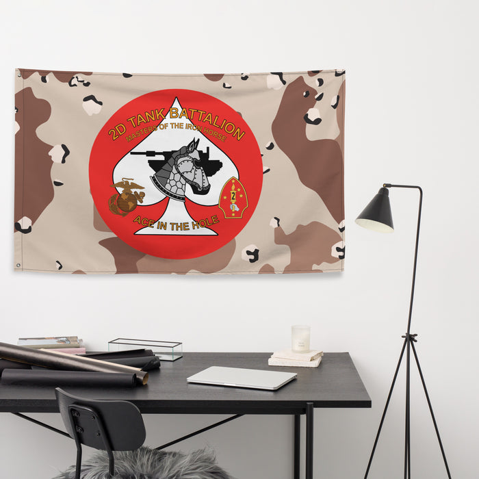 2nd Tank Battalion USMC Chocolate-Chip Camo Flag Tactically Acquired   