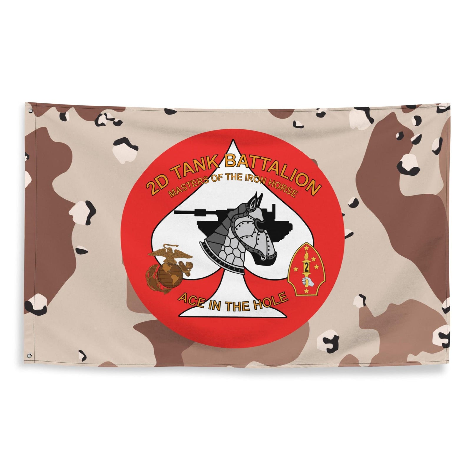 2nd Tank Battalion USMC Chocolate-Chip Camo Flag Tactically Acquired   