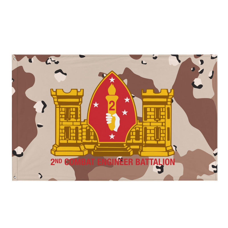 2nd CEB USMC Chocolate-Chip Camo Flag